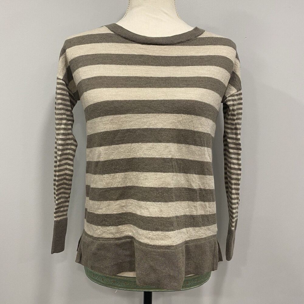 Banana Republic M 100% Merino Wool Lightweight Striped Knit Sweater Preppy: Flaw